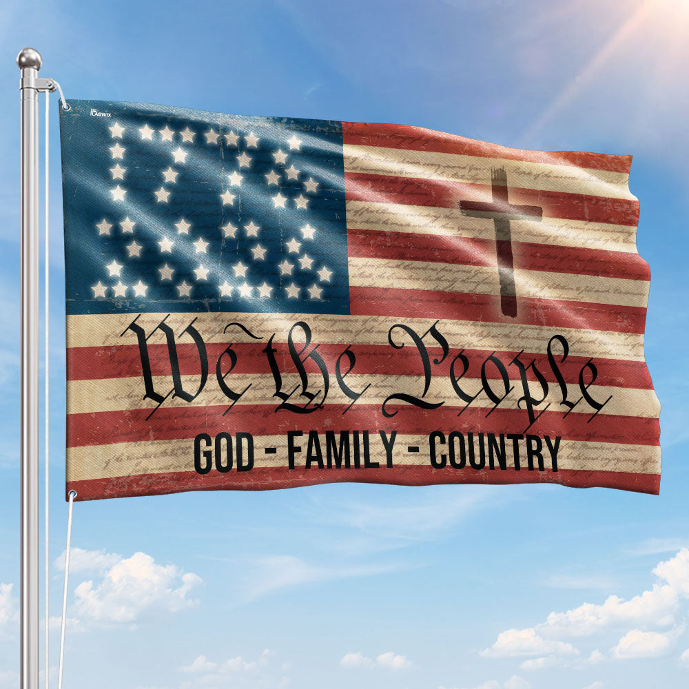 Flagwix We The People Grommet Flag 1776 - 2026 God Family Country 250th Anniversary