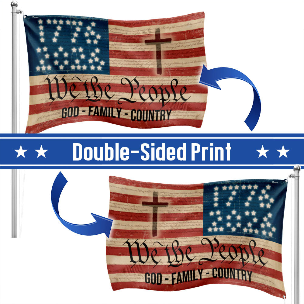Flagwix We The People Grommet Flag 1776 - 2026 God Family Country 250th Anniversary