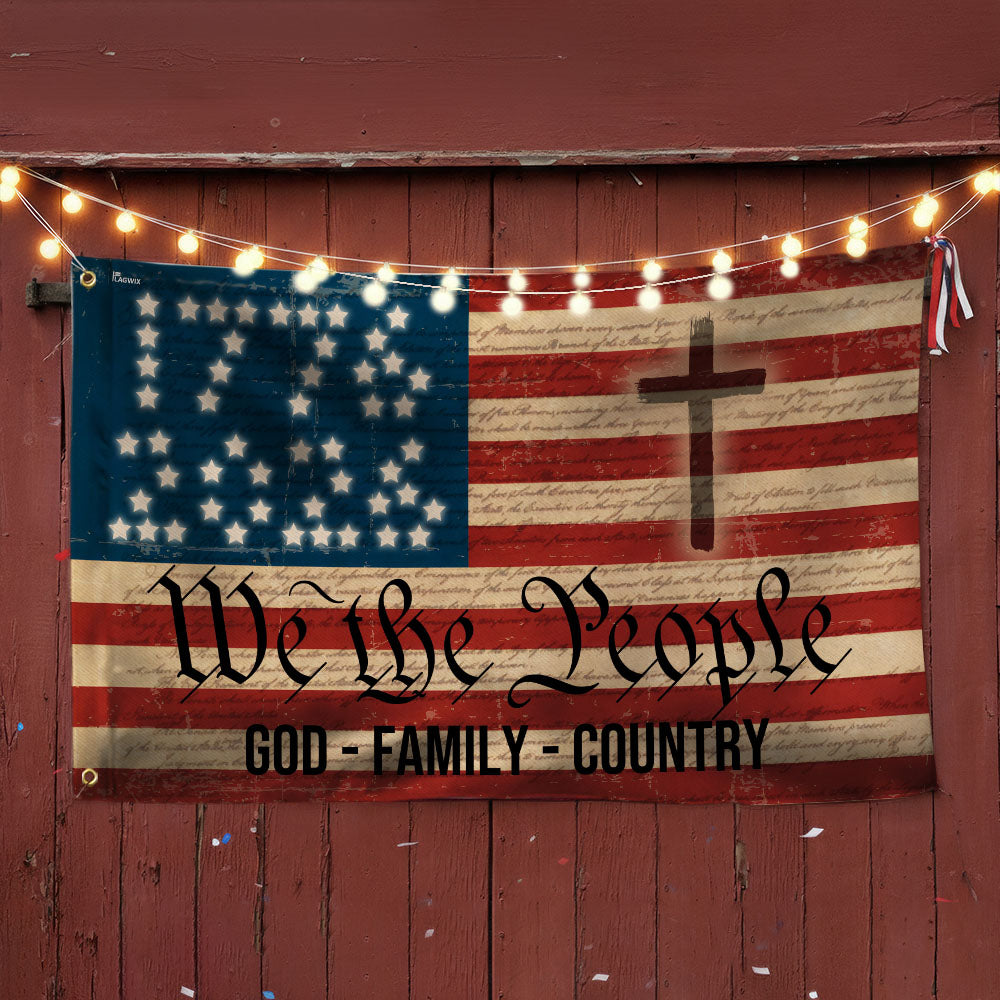 Flagwix We The People Grommet Flag 1776 - 2026 God Family Country 250th Anniversary