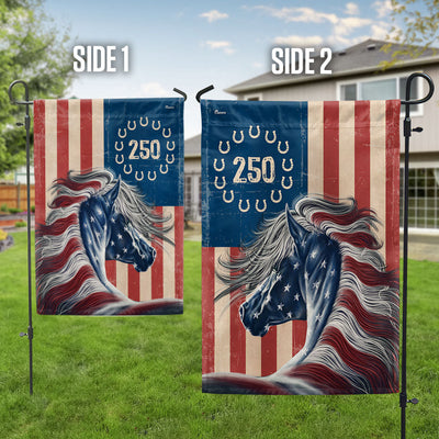 Flagwix Patriotic Horse Garden Flag - 250th Anniversary Horse Prints Betsy Ross Flag Decor