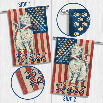 Flagwix Patriotic Cat Garden Flag - 250th Anniversary Paw Prints US  Flag Decor