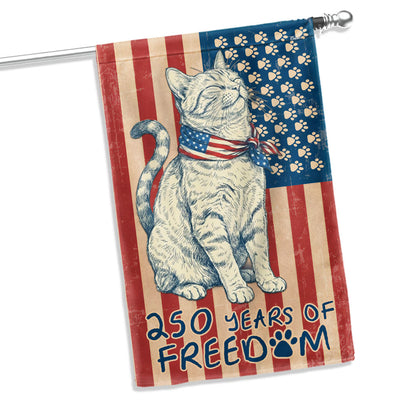 Flagwix Patriotic Cat Garden Flag - 250th Anniversary Paw Prints US  Flag Decor