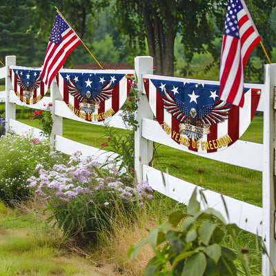 250 Years of Freedom Non-Pleated Fan Flag Patriotic Eagle Bunting