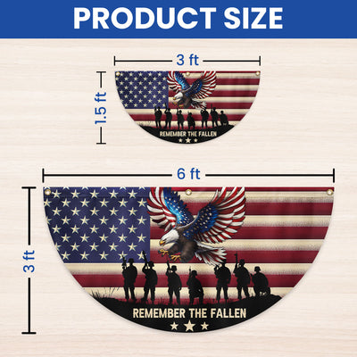 Remember the Fallen Veterans Memorial Day Patriotic Non-Pleated Fan Flag