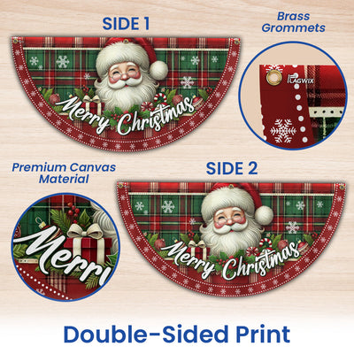 Santa Claus Merry Christmas Non-Pleated Fan Flag