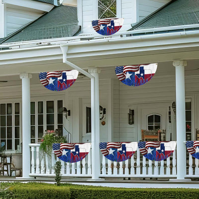Texas Bluebonnet Non-Pleated Fan Flag