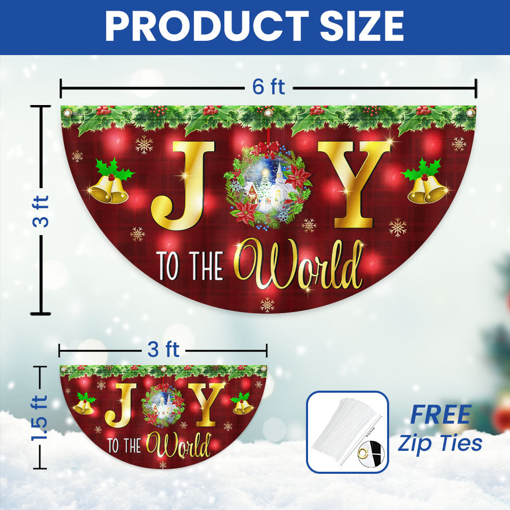 Christmas Flag Joy To The World Christmas Solar Led Fan Flag