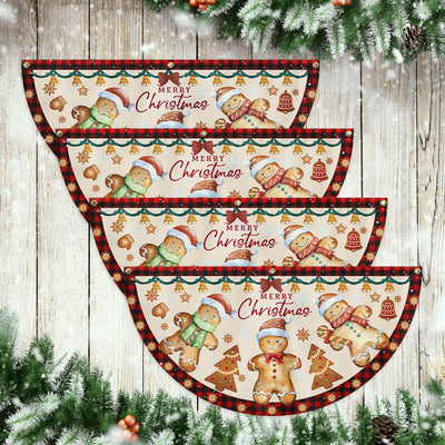 Gingerbread Christmas Non-Pleated Fan Flag