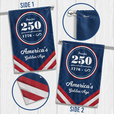 Flagwix American Flag - Flagwix America 250th Anniversary Golden Age Canvas Flag