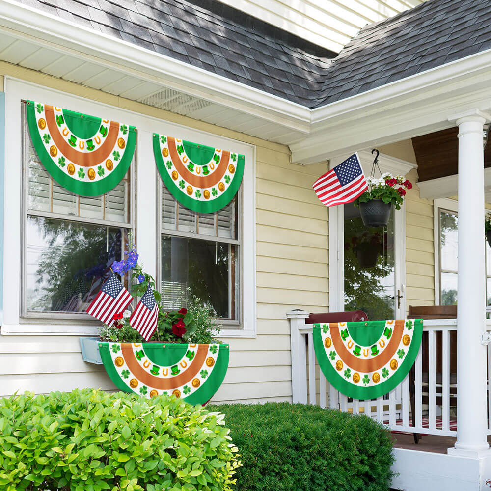 Irish St. Patrick’s Day Non-Pleated Fan Flag