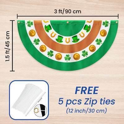 Irish St. Patrick’s Day Non-Pleated Fan Flag