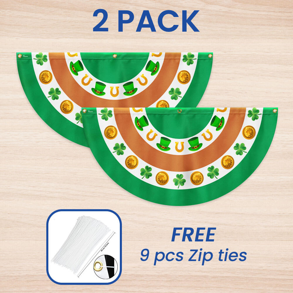 Irish St. Patrick’s Day Non-Pleated Fan Flag