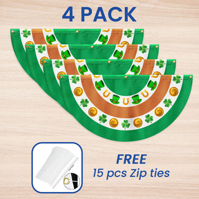 Irish St. Patrick’s Day Non-Pleated Fan Flag