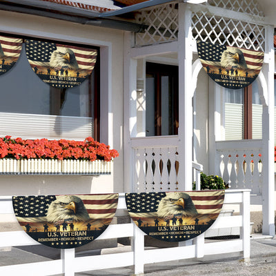 Memorial Day U.S. Veteran Non-Pleated Fan Flag