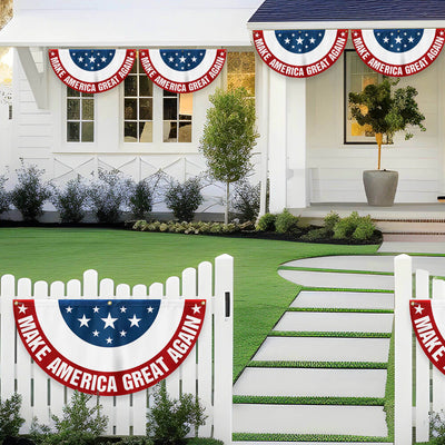 Make America Great Again Trump Patriotic Non-Pleated Fan Flag