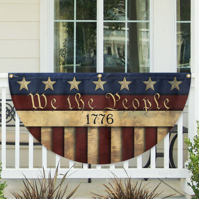 American Flag - We The People 1776 Non-Pleated Fan Flag