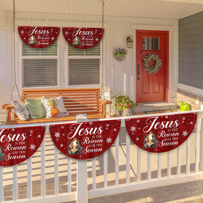 Jesus Is The Reason For The Season Nativity of Jesus Christmas Non-Pleated Fan Flag