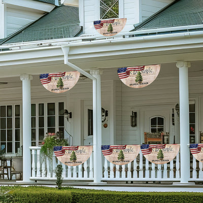 Flagwix American Flag - An Appeal To Heaven Flag We The People Betsy Ross 1776 Pine Tree Non-Pleated Fan Flag