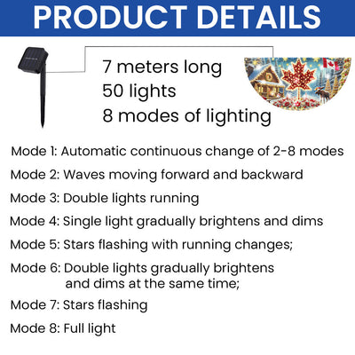 Canada Christmas Moose Holiday Xmas Canadian Solar Led Fan Flag