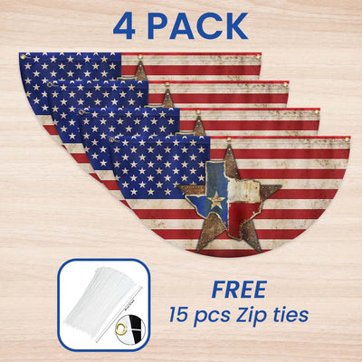 Texas Texan American Non-Pleated Fan flag