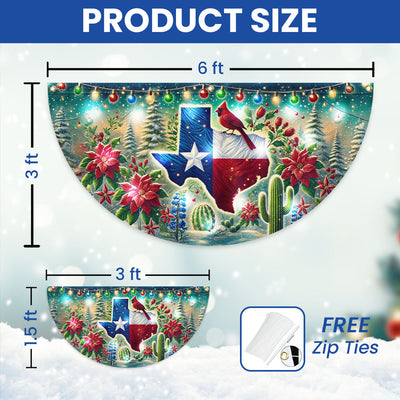 Texas Christmas Solar Led Fan Flag