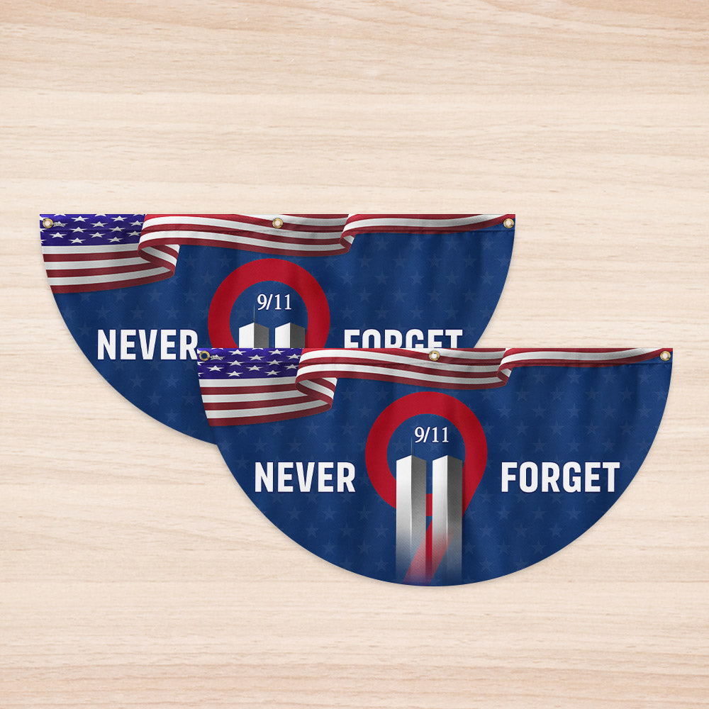 Never Forget 9/11 Patriot Day September 11th Attacks Non-Pleated Fan Flag