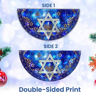 Lighting Hanukkah Solar Led Fan Flag, Jewish Star of Him