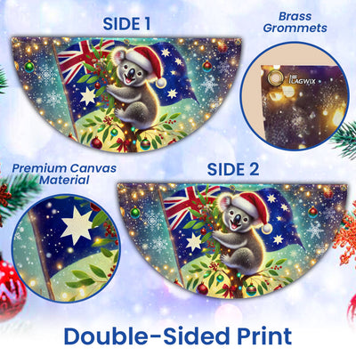 Australian Koala Christmas Australia Non-Pleated Fan Flag