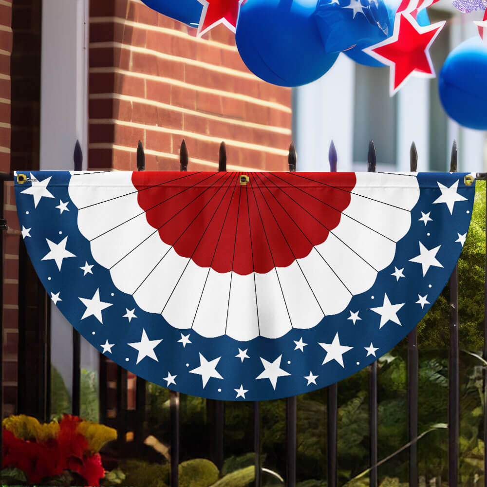 American Flag - Patriotic Non-Pleated Fan Flag