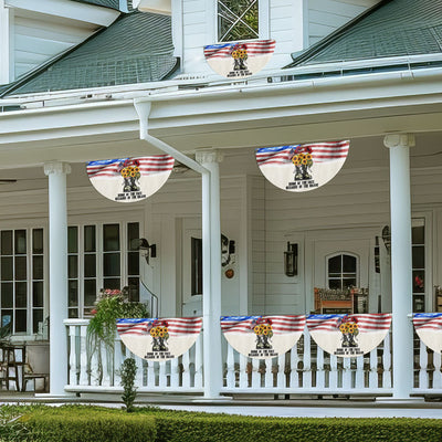 Memorial Day Veterans, Home Of The Free American Non-Pleated Fan Flag