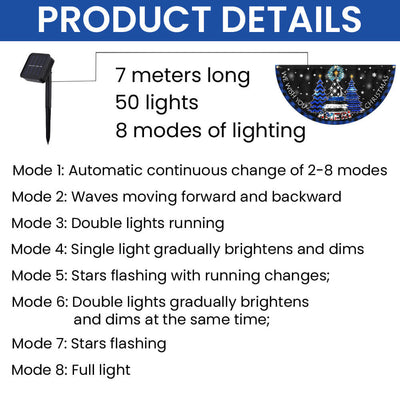 We Wish You Ameri Christmas, The Thin Blue Line Christmas Solar Led Fan Flag