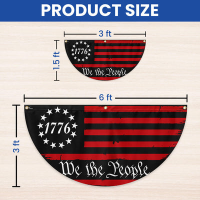 Flagwix American Flag - 1776 We The People 2nd Amendment Non-Pleated Fan Flag