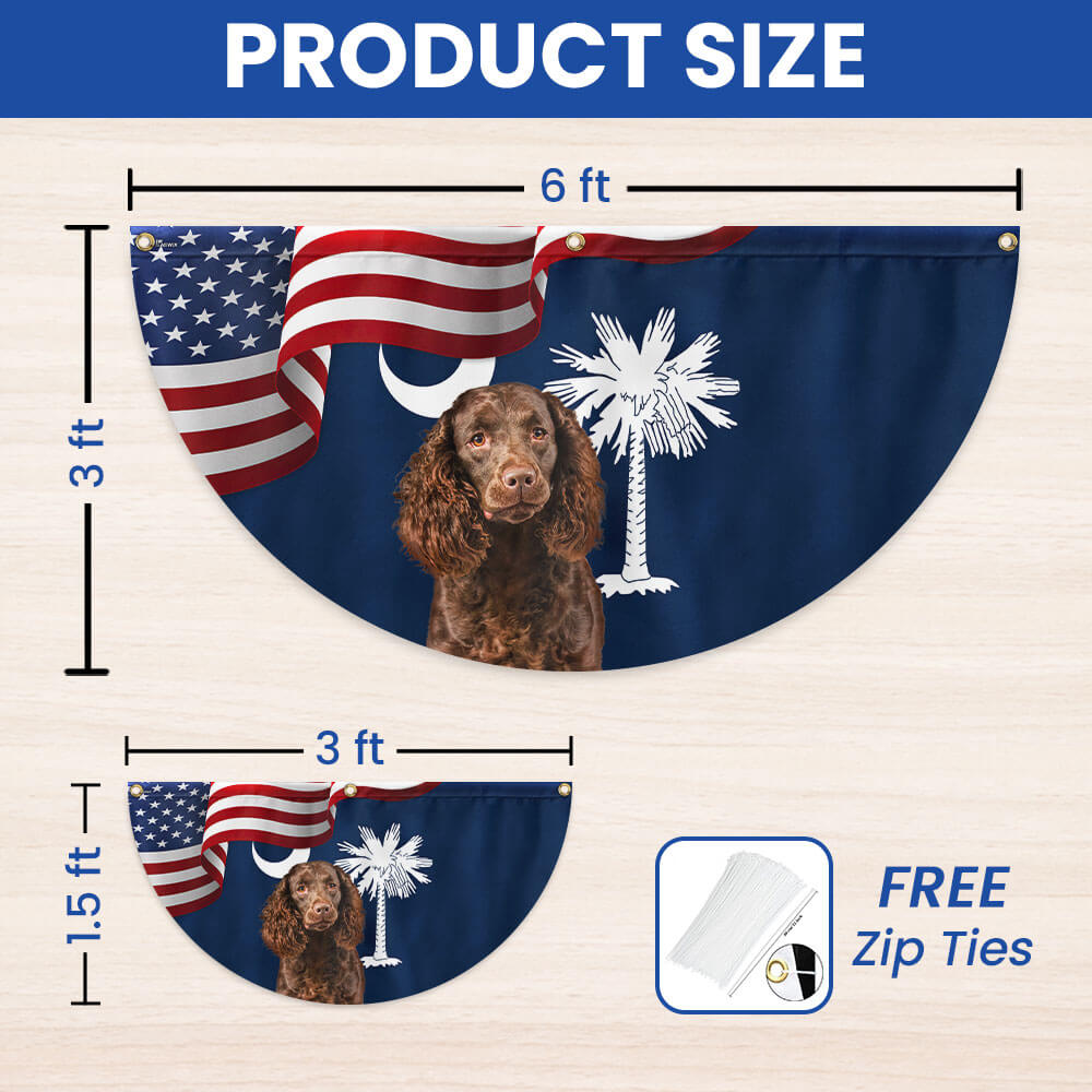 South Carolina Boykin Spaniel Non-Pleated Fan Flag