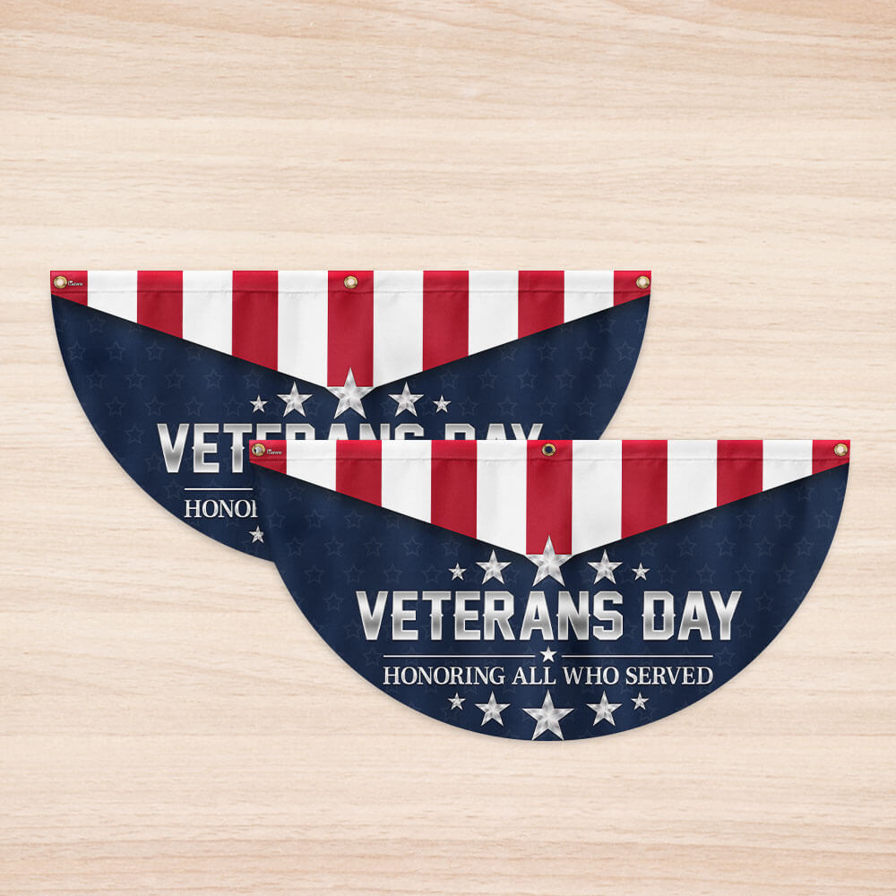 Veterans Day Honoring All Who Served Non-Pleated Fan Flag