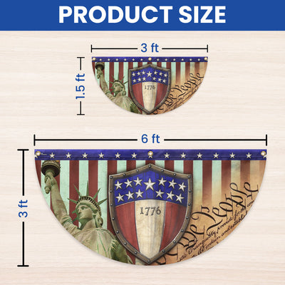 Flagwix American Flag - 1776 We The People Patriotic Non-Pleated Fan Flag