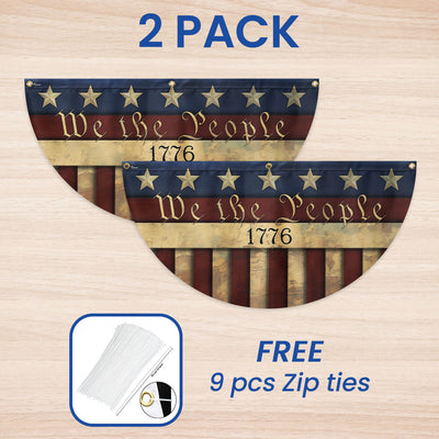 Flagwix American Flag - We The People 1776 Non-Pleated Fan Flag