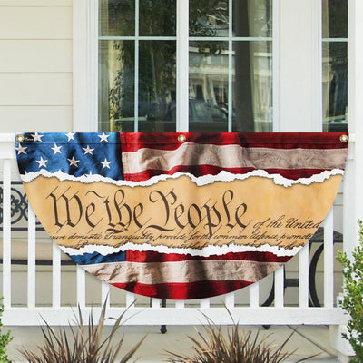 American Flag - We The People Independence Day 4th Of july American Non-Pleated Fan Flag