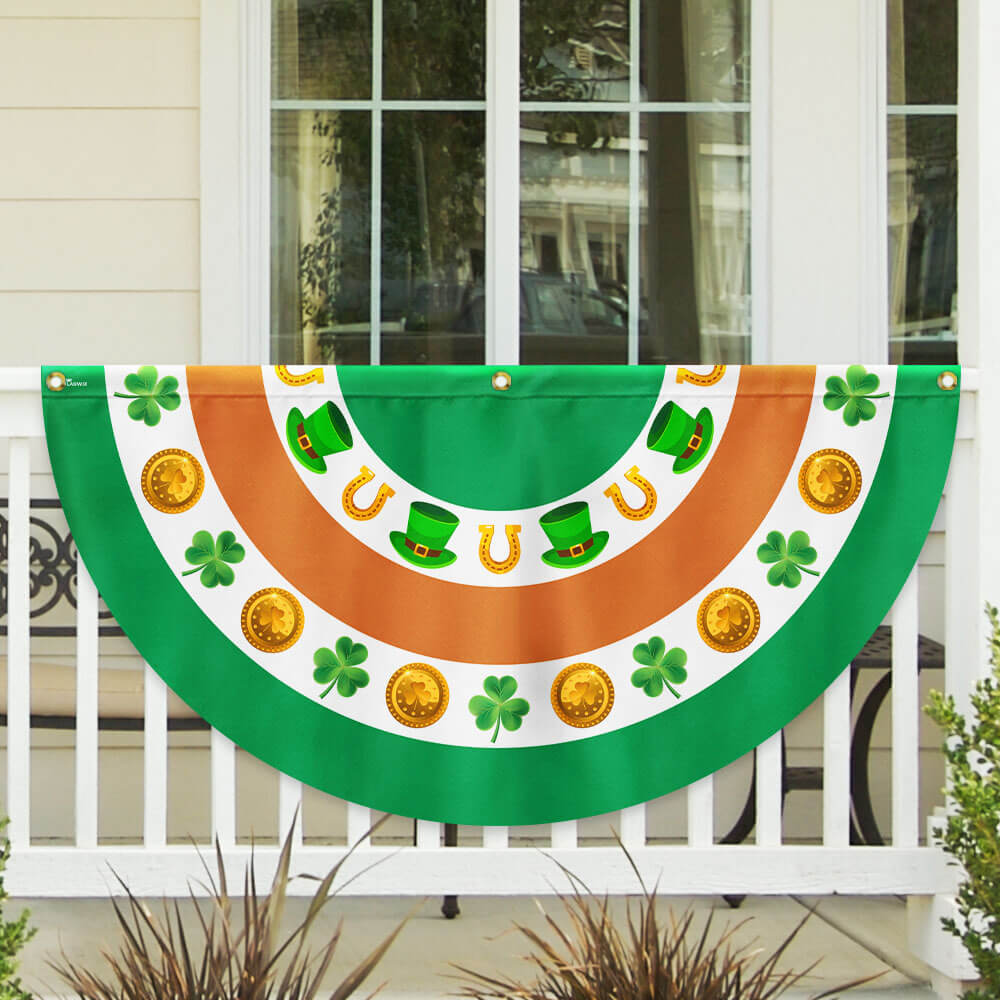 Irish St. Patrick’s Day Non-Pleated Fan Flag