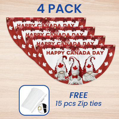 Happy Canada Day Canada Gnomes Non-Pleated Fan Flag