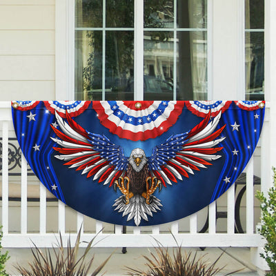 American Flag - Patriotic Eagle American Non-Pleated Fan Flag