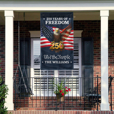 Custom American Flag, Personalized 250 Years of Freedom Home Decor US Flag