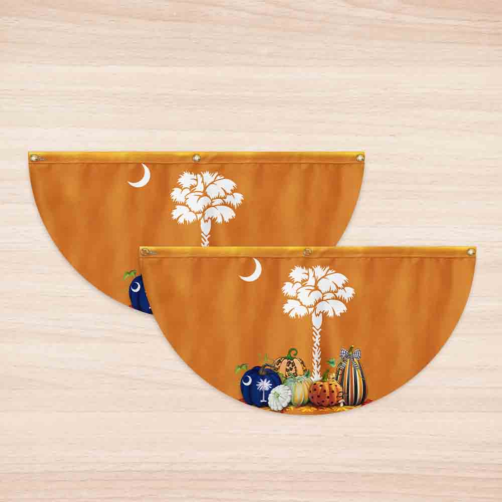 Fall In South Carolina State Non-Pleated Fan Flag