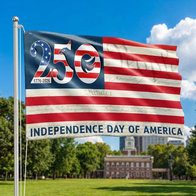 250th Anniversary Flag, 1776 2026 Independence Day of America Grommet Flag