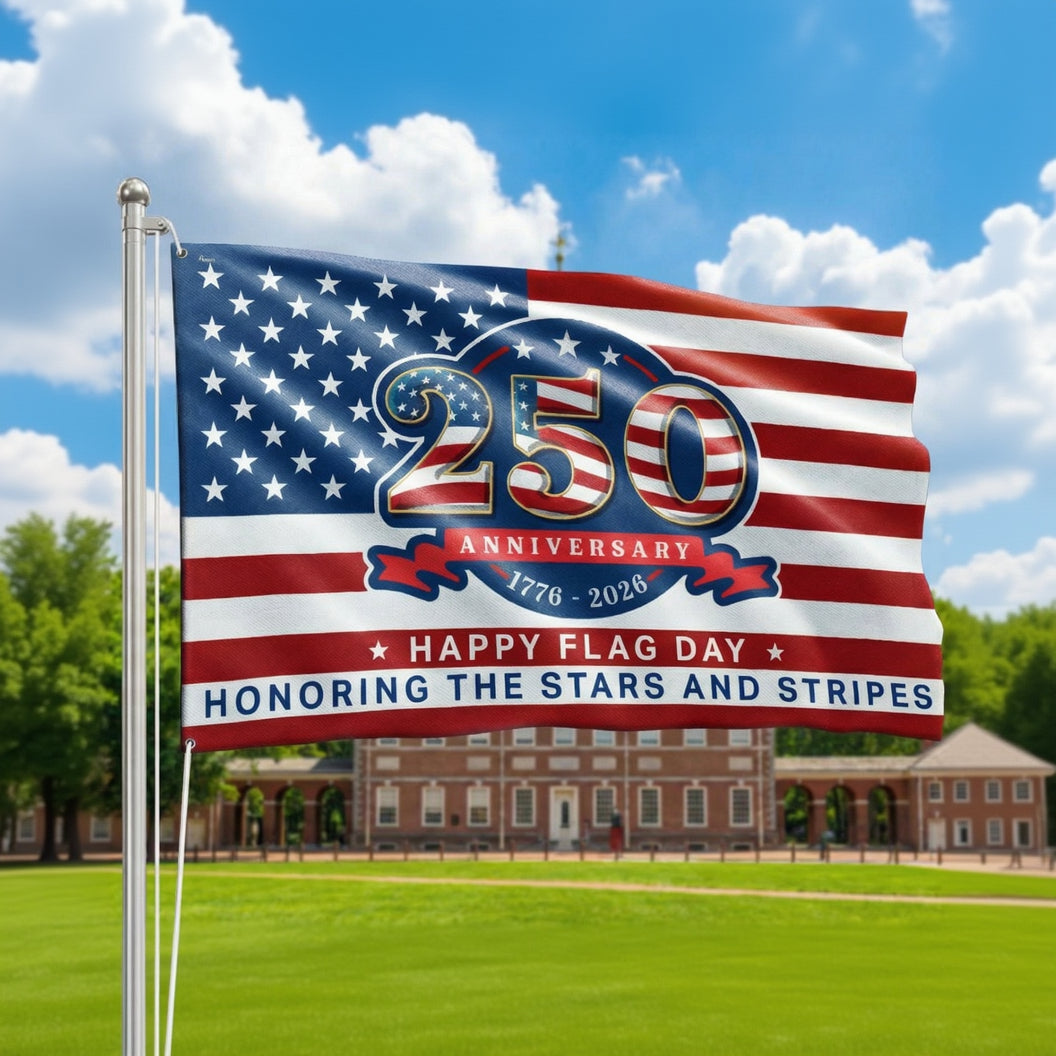250 Years Flag of the United States, Honoring The Stars and Stripes Decor for National Flag Day