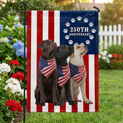 Dog American Flag, 250th Anniversary Labrador Retriever US Flag