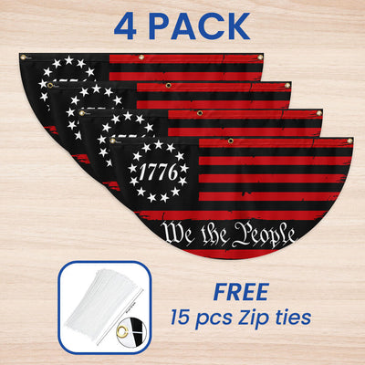 Flagwix American Flag - 1776 We The People 2nd Amendment Non-Pleated Fan Flag