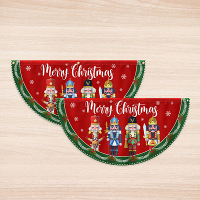 Nutcracker Merry Christmas Non-Pleated Fan Flag