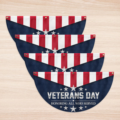 Veterans Day Honoring All Who Served Non-Pleated Fan Flag