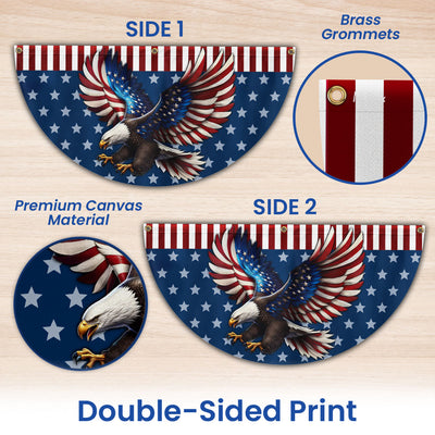 Patriotic Eagle We The People American Non-Pleated Fan Flag