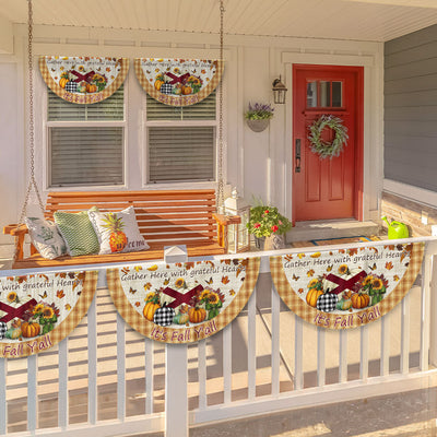 Fall Alabama Flag It's Fall Y'all Halloween Pumpkin Thanksgiving Non-Pleated Fan Flag TPT2188FLv2
